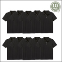 Black (5-Pack) 12 10-Pack School Uniform Tagless Polo Tshirt for Little Boys & Big Boys
